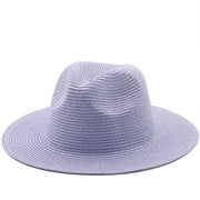 Elegante sombrero de paja de ala grande: perfecto para jazz en la playa