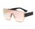 Lunettes de soleil carrées élégantes avec monture dorée et différentes couleurs de verres