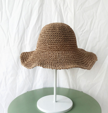 Elegante sombrero protector solar para mujer: sombrero de paja plegable para una salida fresca de verano