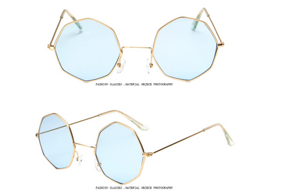 Trendy Octagon Sunglasses - Geometric Chic