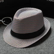 European and American Sun Hats in British Houndstooth for Men