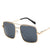 Fashionable Two-tone Metal Sunglasses