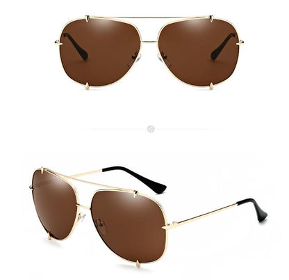 Wolf Claw Rivet Sunglasses - Stylish Mirrored Fashion for Men and Women