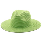 Elegante sombrero de paja de ala grande: perfecto para jazz en la playa