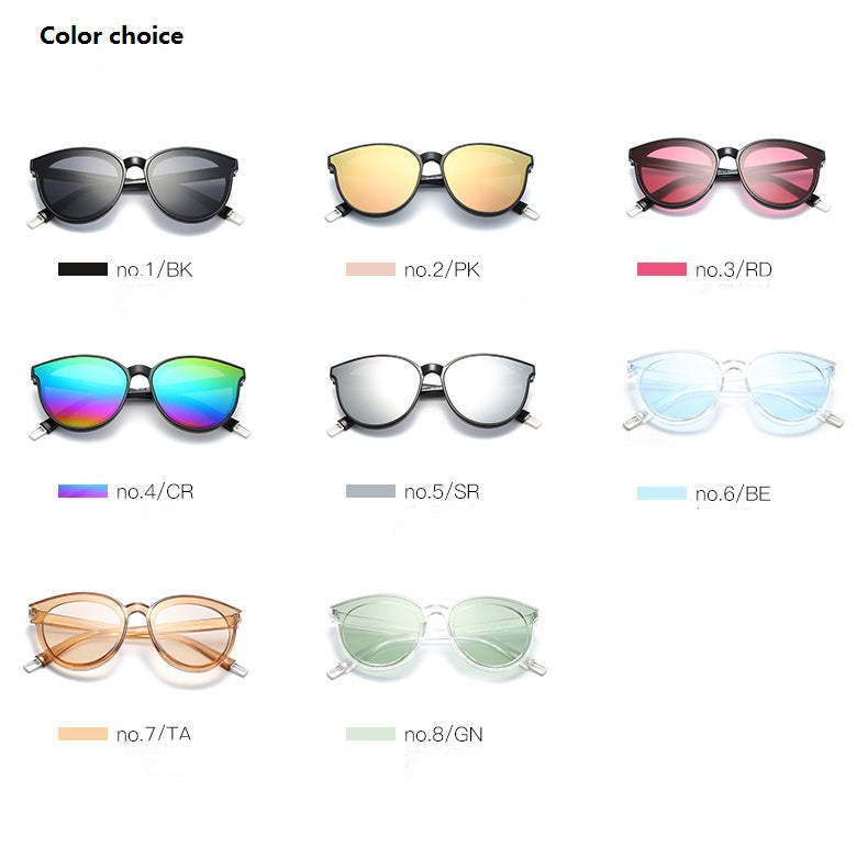 Lujosas gafas de sol polarizadas redondas para mujer
