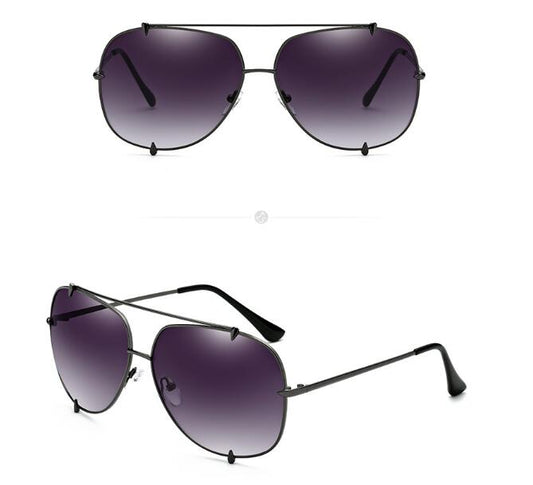 Wolf Claw Rivet Sunglasses - Stylish Mirrored Fashion for Men and Women