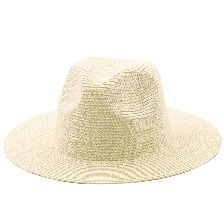 Elegante sombrero de paja de ala grande: perfecto para jazz en la playa