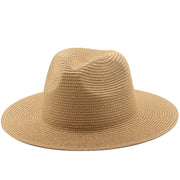 Stylish Large-Brimmed Straw Hat - Perfect for Beach Jazz