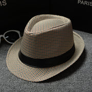 European and American Sun Hats in British Houndstooth for Men