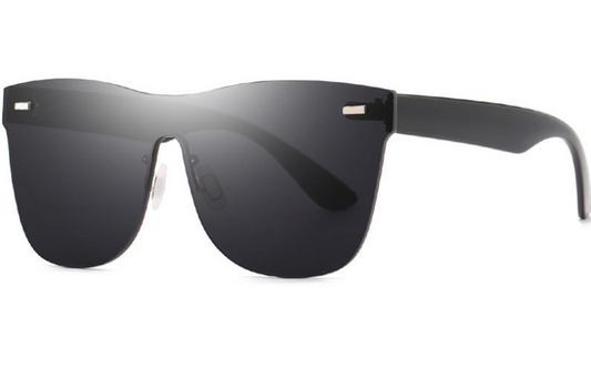 Windproof Large Frame Boundless Sunglasses - One-Piece Design