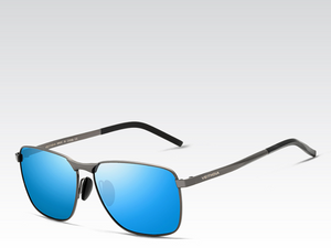 Gafas de sol polarizadas cuadradas de montura completa para hombres con estilo