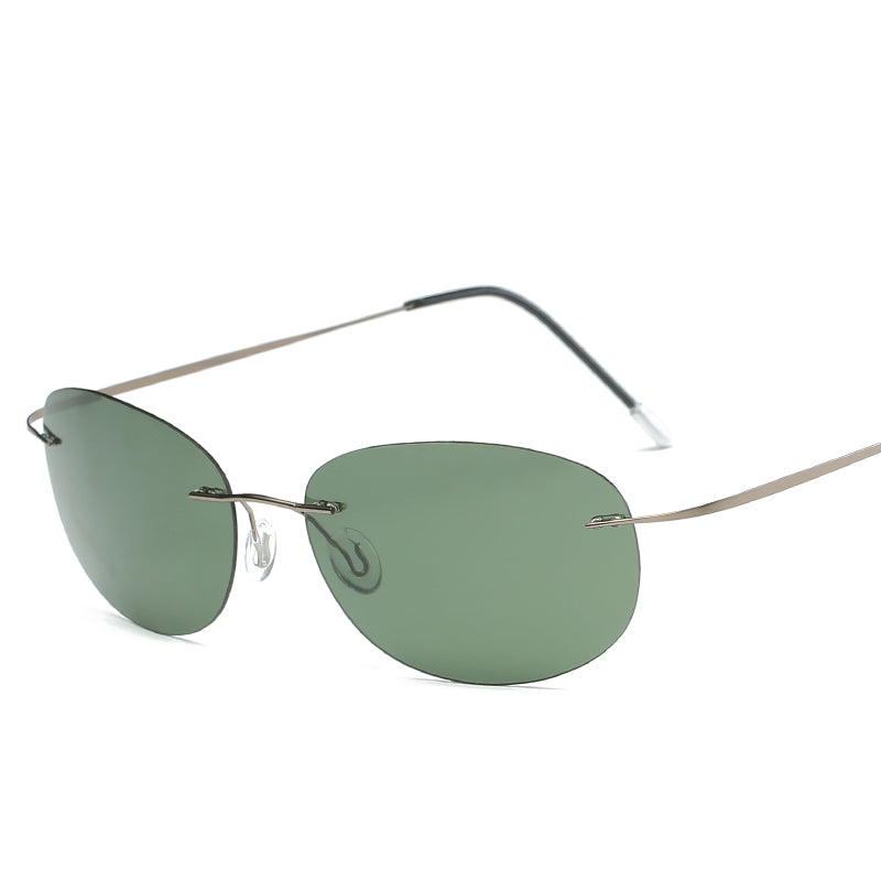 Gafas de sol polarizadas simples y elegantes con material de metal, TAC y resina