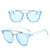 Gafas de sol retro con lentes de PC y detalles metálicos - Ancho de lente ancho