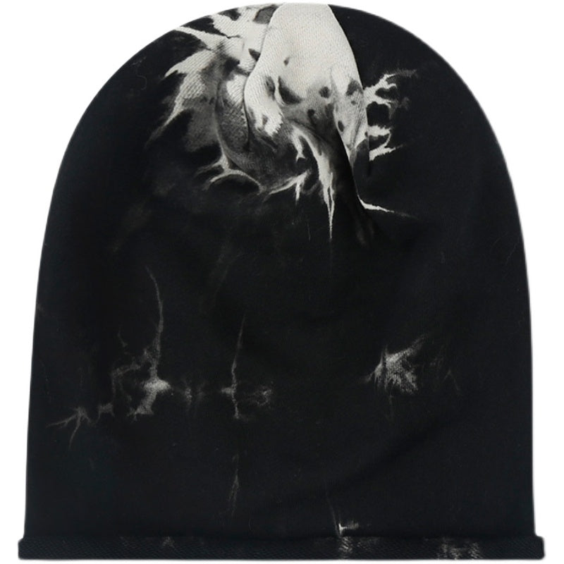 Trendy Tie-Dye Black Pile Hats for Men and Women
