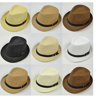 Chapeaux de paille tendance et décontractés pour hommes et femmes – Parfaits pour les voyages d'été en plein air.