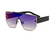 Lunettes de soleil carrées élégantes avec monture dorée et différentes couleurs de verres