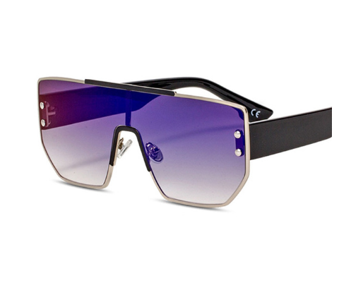 Elegant Square Sunglasses with Gold Frame and Various Lens Colors