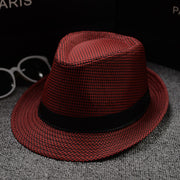 European and American Sun Hats in British Houndstooth for Men