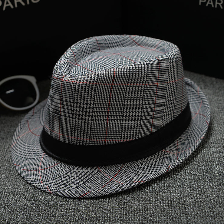 European and American Sun Hats in British Houndstooth for Men