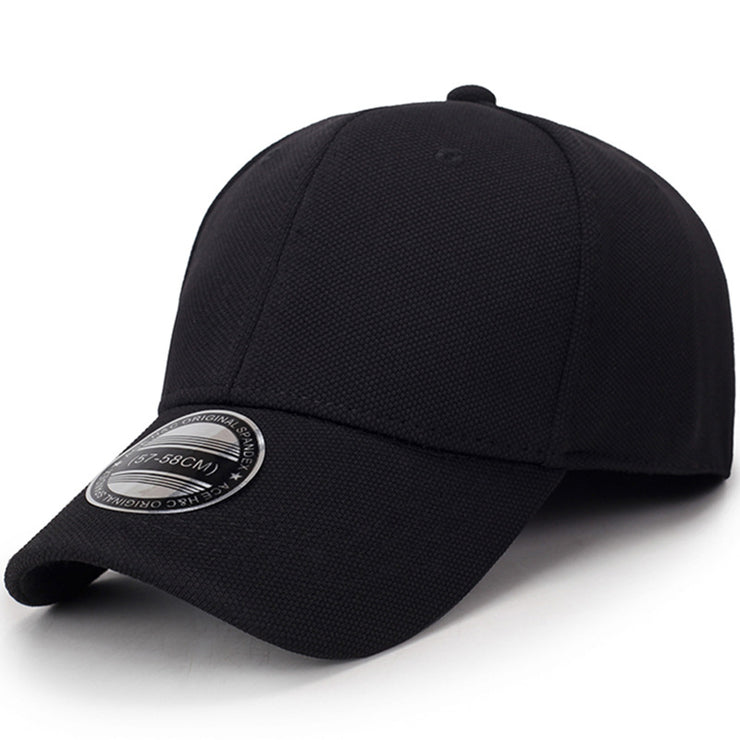 Fitted Solid Color Baseball Cap - Stylish and Breathable for Summer Outdoor Activities