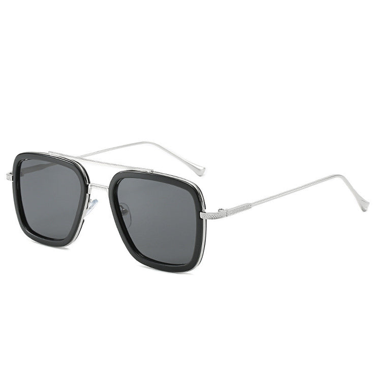 Lunettes de soleil à monture métallique pour hommes à la mode - Protection UV400