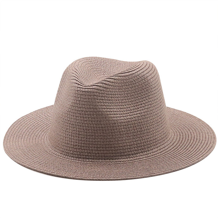 Elegante sombrero de paja de ala grande: perfecto para jazz en la playa