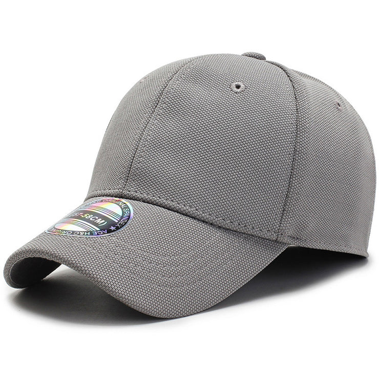 Fitted Solid Color Baseball Cap - Stylish and Breathable for Summer Outdoor Activities