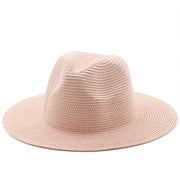 Elegante sombrero de paja de ala grande: perfecto para jazz en la playa