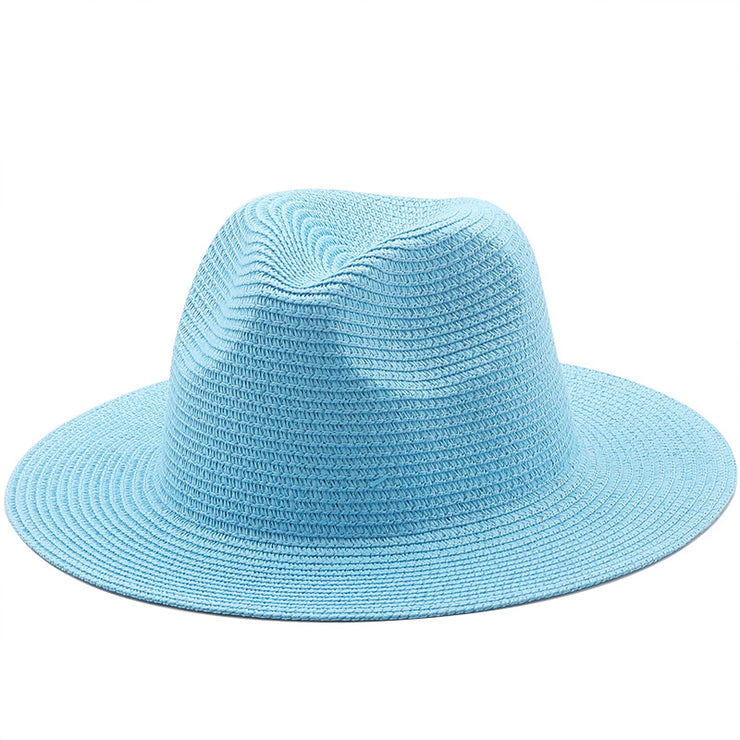 Elegante sombrero de paja de ala grande: perfecto para jazz en la playa