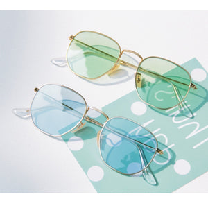 Transparent Ocean Sunglasses - Retro Street Style