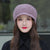 Velvet Knitted Rabbit Fur Hat for Stylish Women