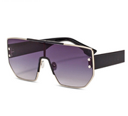 Elegant Square Sunglasses with Gold Frame and Various Lens Colors