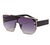 Lunettes de soleil carrées élégantes avec monture dorée et différentes couleurs de verres