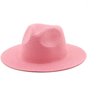 Stylish Large-Brimmed Straw Hat - Perfect for Beach Jazz