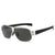 Lunettes de soleil polarisées carrées en métal pour hommes