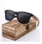 Comodidad polarizada en gafas de sol de madera para hombre