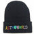 Gorros de punto acrílico unisex de moda con bordado de letras