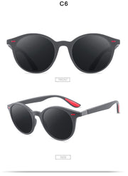 P26 Polarized Round Sunglasses for Stylish Male Drivers