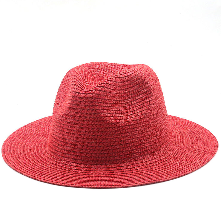 Elegante sombrero de paja de ala grande: perfecto para jazz en la playa