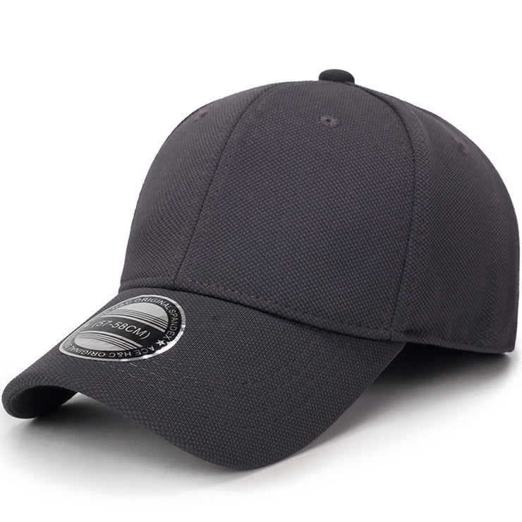 Fitted Solid Color Baseball Cap - Stylish and Breathable for Summer Outdoor Activities