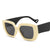 Lunettes de soleil polygonales rétro avec personnalité et contraste