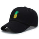 Playful Pineapple Embroidered Baseball Cap - Adjustable and Comfortable Cotton