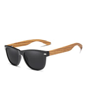 Polarized Wooden Sunglasses with Retro Bamboo Frame