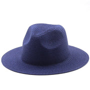 Stylish Large-Brimmed Straw Hat - Perfect for Beach Jazz