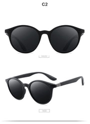 P26 Polarized Round Sunglasses for Stylish Male Drivers