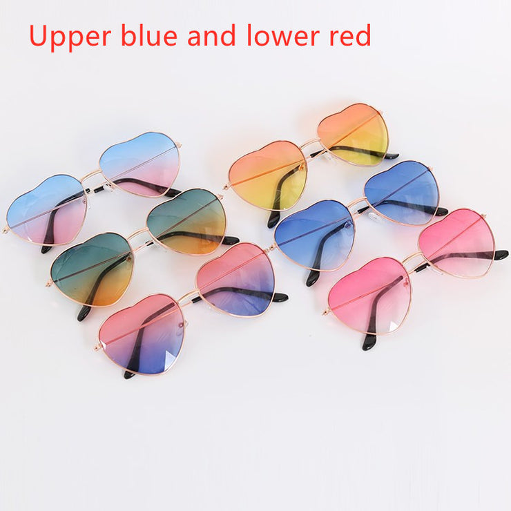 Love-inspired Metal Sunglasses - Peach Heart Ocean Design