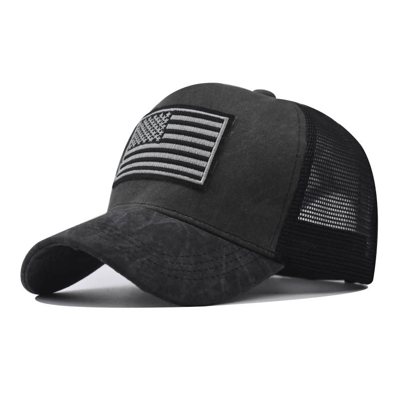 Distressed Breathable Embroidered Hat for Stylish Men
