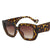 Lunettes de soleil polygonales rétro avec personnalité et contraste