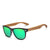 Lunettes de soleil polarisées en bois avec monture rétro en bambou