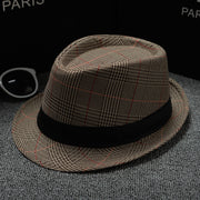 European and American Sun Hats in British Houndstooth for Men